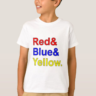 T-shirt Rouge Bleu Jaune   Couleurs Primaires