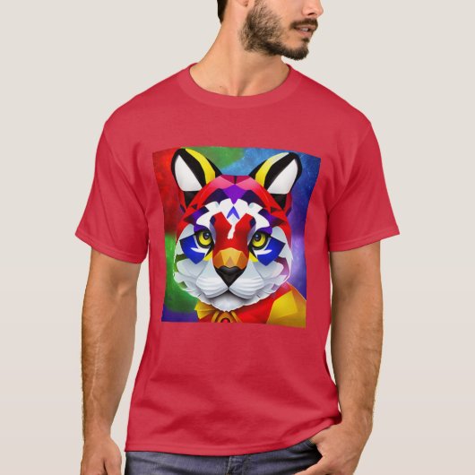 T-shirt rouge cardinal Alexander's Cat (Devant)