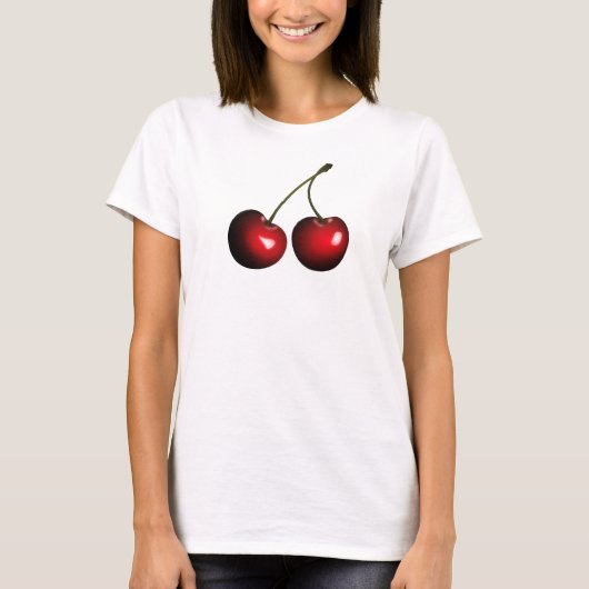 T-shirt rouge cerises douces (Devant)