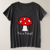 T-shirt rouge champignons plus taille (Design devant)