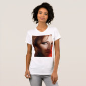 T-shirt rouge chaud (Devant entier)