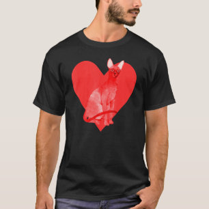 T-shirt Rouge Coeur Mignon Animal de Compagnie Meilleur Am