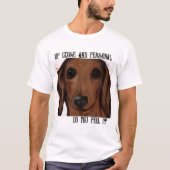 T-SHIRT ROUGE DACHSHUND (Devant)