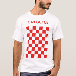 T-shirt Rouge damier croate