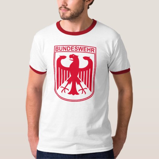 T-shirt rouge de Bundeswehr (Devant)