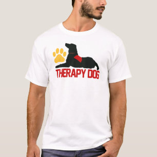 T-shirt Rouge de chien de thérapie (de thérapie)