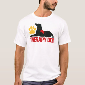 T-shirt Rouge de chien de thérapie (de thérapie)