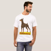 T-shirt Rouge de dobermann (Devant entier)