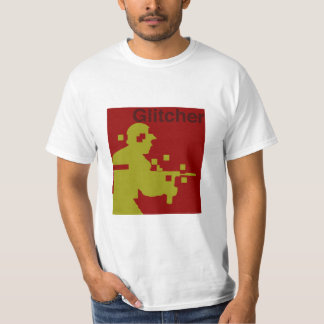 T-SHIRT ROUGE DE GLITCHER