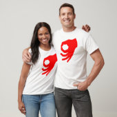 T-shirt Rouge de jeu de cercle (Unisexe)