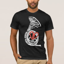 T-shirt rouge de l'obscurité aa d'amour de Humppa