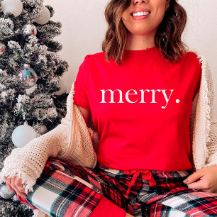 T-shirt Rouge de Noël joyeux pour femmes