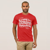 T-shirt Rouge de nostalgie de base-ball (Devant entier)