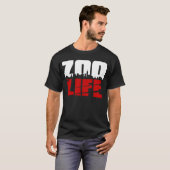 T-shirt Rouge de paysage urbain de ZooLife (Devant entier)