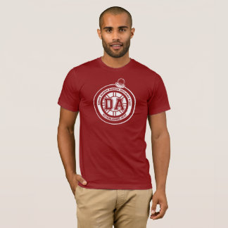 T-shirt Rouge de pièce en t de tasse de congé annuel de