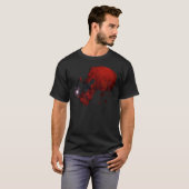 T-shirt rouge de rhinocéros (Devant entier)