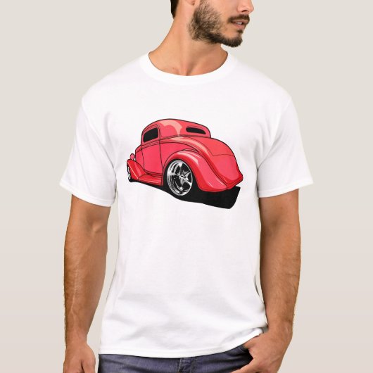 T-shirt Rouge de Rod de rue (Devant)
