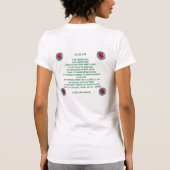T-shirt rouge de rose rouge (Dos)