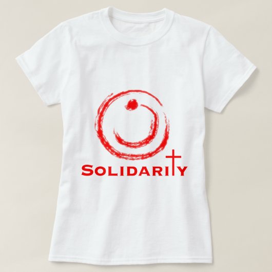 T-shirt Rouge de solidarité nazarène (Design devant)