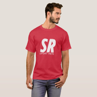 T-SHIRT ROUGE DE SPORTREEL AVEC LE LOGO BLANC