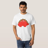 T-shirt rouge de Stegosaurus (Devant entier)