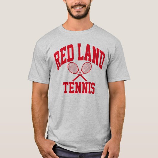 T-shirt rouge de tennis de terre (Devant)