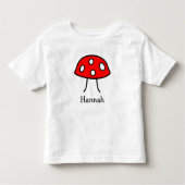 T-shirt rouge d'enfant en bas âge de champignon (Devant)