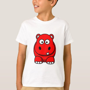 T-shirt Rouge d'hippopotame