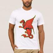 T-Shirt rouge Dragon Mens (Devant)