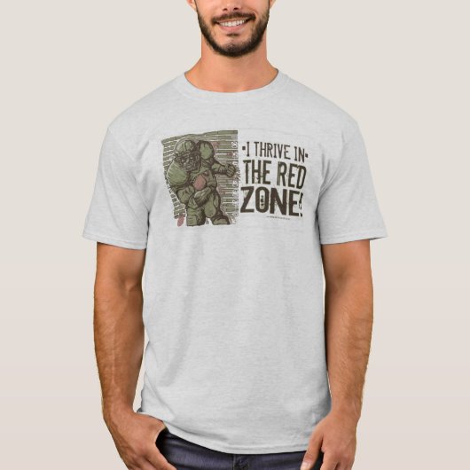 T-shirt rouge du football de zone (Devant)