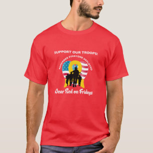 T-shirt Rouge d'usage le vendredi