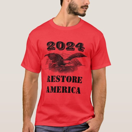 T-shirt rouge électoral de 2024 (Devant)