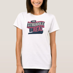 T-shirt Rouge Élégant LA GALÈRE EST RÉELLE Création Origin