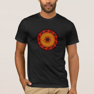 T-shirt Rouge en spirale de mandala de Merkaba (la