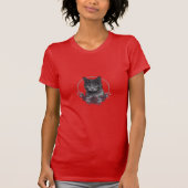 T-shirt rouge en toile Bella pour femmes (Devant)