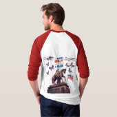 T-shirt Rouge Esprit d'Indépendance (Dos entier)
