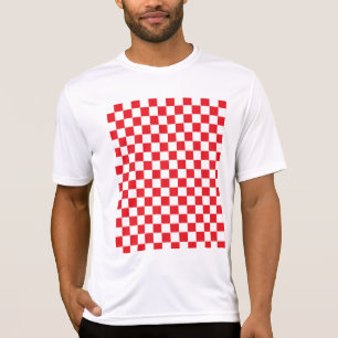 T-shirt Rouge et blanc Checkered