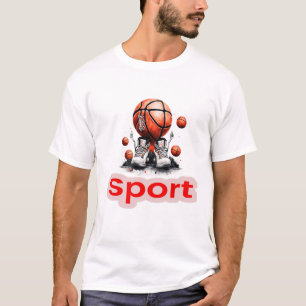 T-shirt Rouge et blanc logo pour Imaginaire Sports