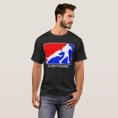 T-shirt rouge et bleu de schutzhund de logo (Devant entier)