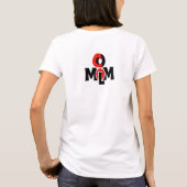 T-shirt Rouge et noir abstrait logo de maman design avec m (Dos)