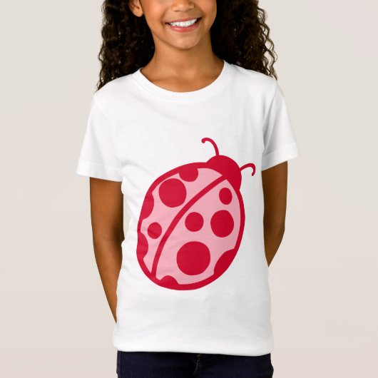 T-shirt rouge et rose Ladybug (Devant)