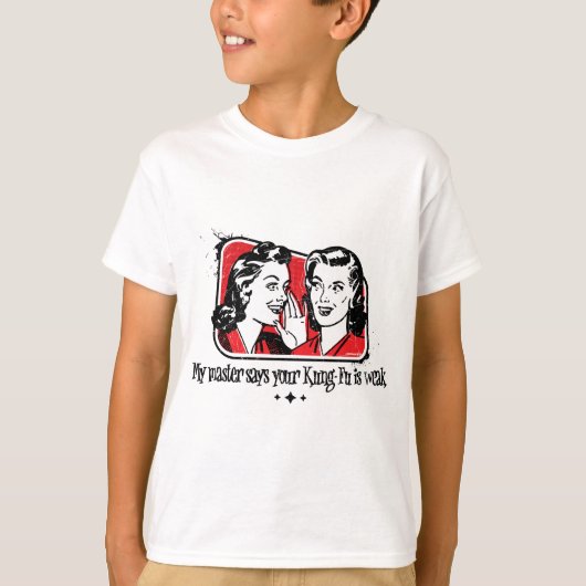 T-shirt Rouge faible de Kung-Fu (Devant)