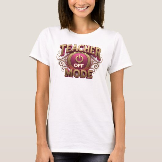 T-shirt Rouge frappant MODE D'ENSEIGNEMENT DÉACTIVÉ Créati (Devant)