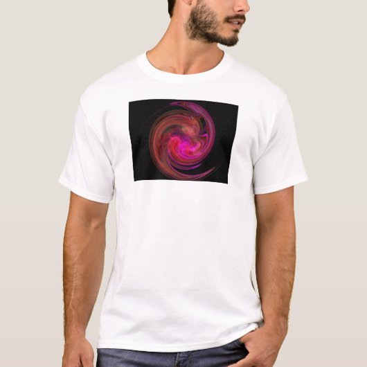 T-SHIRT ROUGE FUCHSIA LUMINEUX VORTEX (Devant)