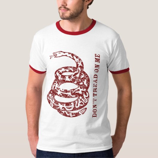 T-shirt rouge Gadsden (Devant)
