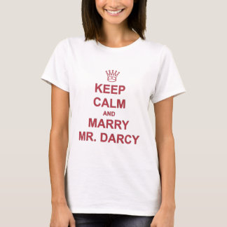 T-shirt Rouge - gardez le calme et épousez M. Darcy