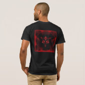 T-shirt Rouge géométrique de transe (Dos entier)