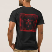 T-shirt Rouge géométrique de transe (Dos)