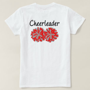 T-shirt rouge gris pour cheerleader senior double