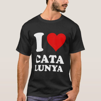 T-shirt Rouge Il M'aime Catalogne